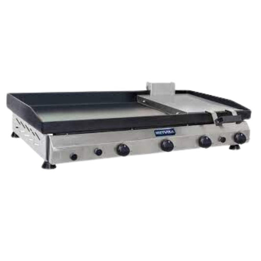 Metvisa MTA-CFGP-10 Plancha Plana Gas Frente 101 cm Carne Pollo Tacos Hamburguesas Hot Dog Tacos Barbacoa Tacos Dorados Tortas Panini Restaurante Comedor Cocina Industriales Negocio Fonda Taqueria Cenaduria.  KitchenMax.Store. Envíos seguros a todo México. Cotiza hoy mismo.