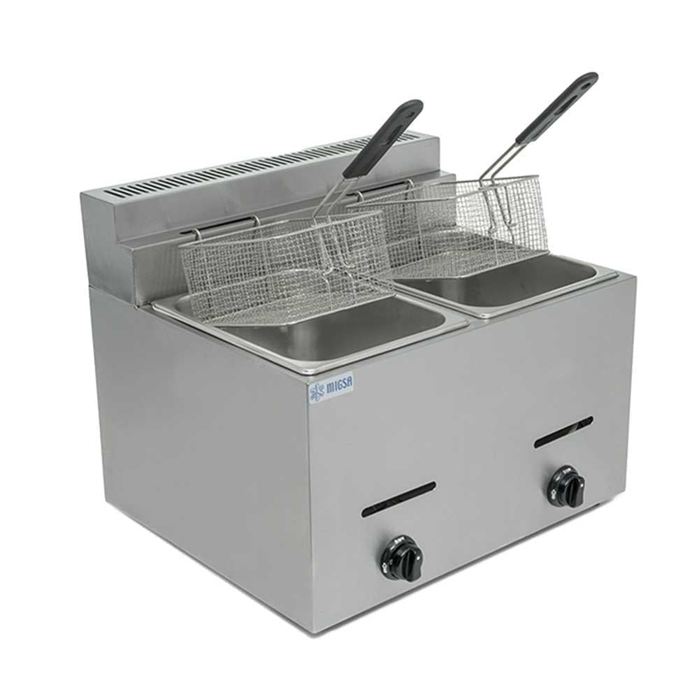 Migsa Bn-72 Freidora Gas 2 Tinas 6 Litros Freir Aceite Papas a la Francesa Freidor Comida Pollo Restaurantes Freir Pollo Pescado Papas Snacks. KitchenMax.Store. Envíos seguros a todo México. Cotiza hoy mismo.