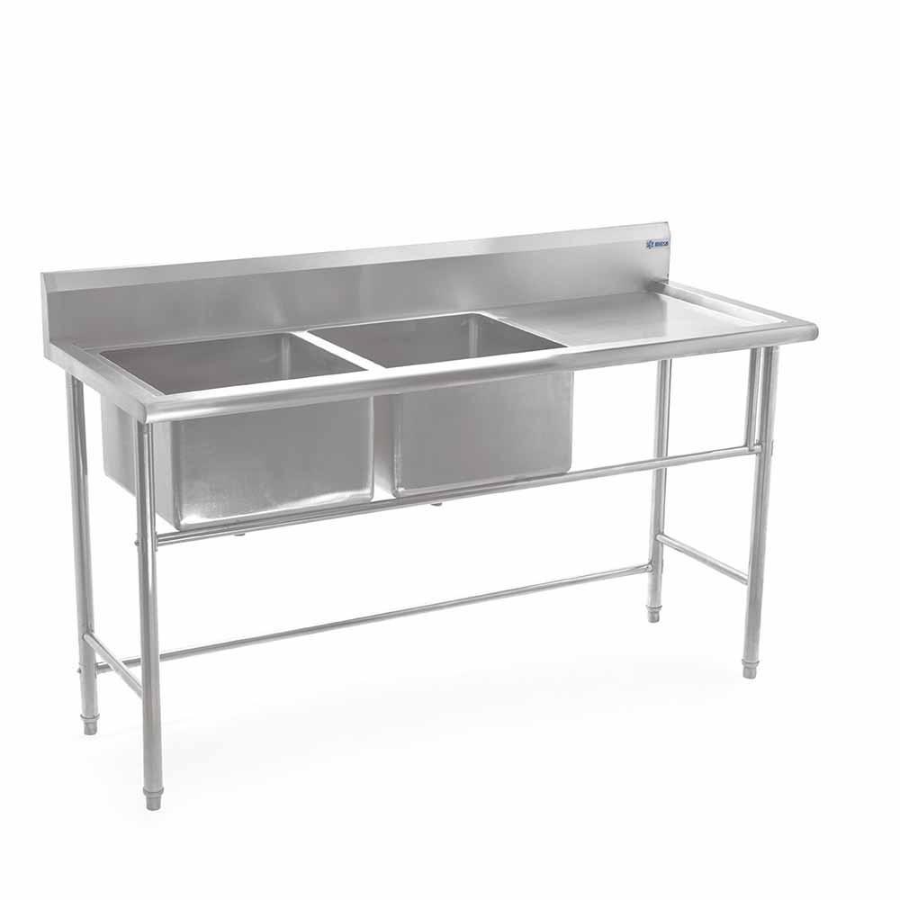 Migsa Bn-S07 Fregadero Doble Tarja Tarja Loza Restaurante Cocina Bar Hotel Lavatrastes Lavaloza Mobiliario Escurreplatos Lavar.  KitchenMax.Store. Envíos seguros a todo México. Cotiza hoy mismo.