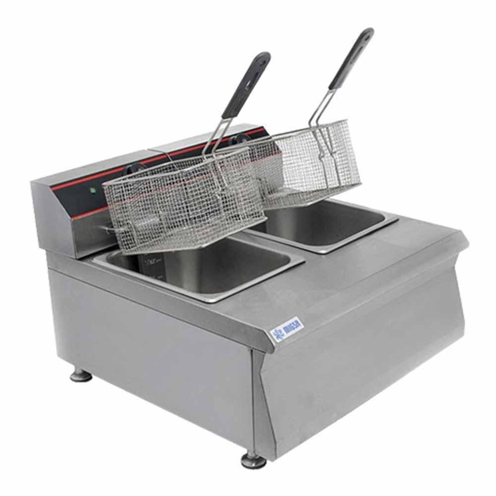 Migsa Bn600-E601 Freidor Electrico 2 Tinas 8 Litros Freir Aceite Papas A la Francesa Aros De Cebolla Freidor Snacks Pollo Frito Tanque Freidora.   KitchenMax.Store. Envíos seguros a todo México. Cotiza hoy mismo.