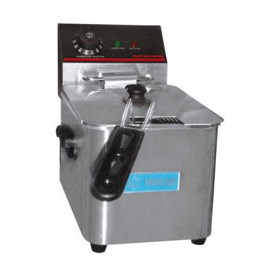 Migsa Ckef1Lts8 Freidora Electrica 1 Tina 8 Litros Cocinar Alimentos Fondas Freir Alimento Papas A La Francesa Snacks.  KitchenMax.Store. Envíos seguros a todo México. Cotiza hoy mismo.