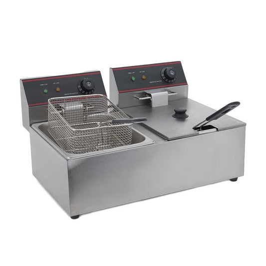 Migsa Ckef2Lts4 Freidora Electrica 2 Tinas 4 Litros Cocinar Alimentos Fondas Freir Alimento Papas A La Francesa Snacks.  KitchenMax.Store. Envíos seguros a todo México. Cotiza hoy mismo.