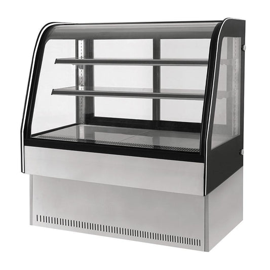 Migsa Gn-900C2 Vitrina Refrigerada Exhibidora Cristal Curvo. 90 cm. 225 Lt. / 7.9 pies - 110 V - Vitrinas / Exhibidores - Migsa - KitchenMax Store