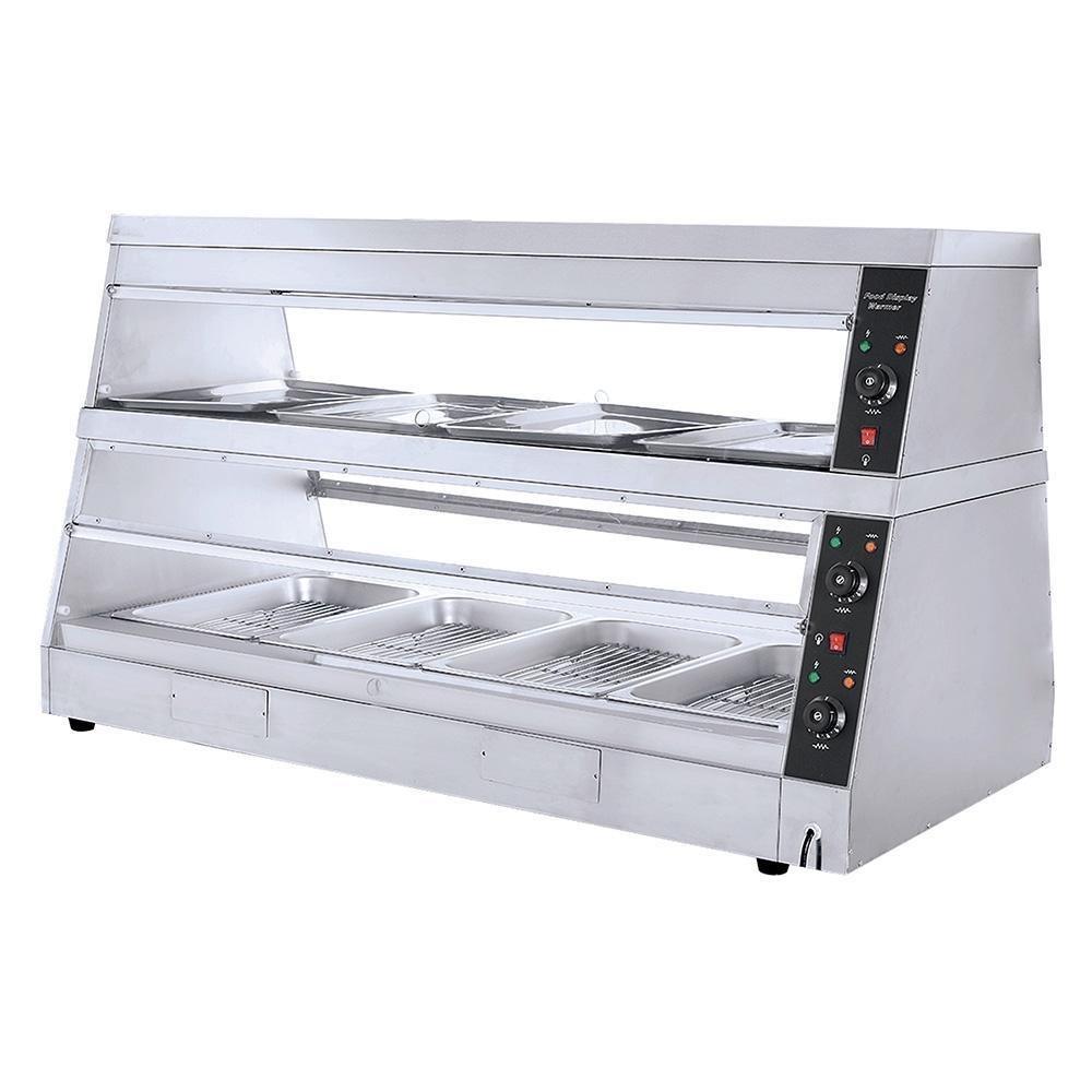 Migsa Hw-6P Vitrina Caliente 2 Niveles Doble Exhibición. 150 cm. - 110 V - Vitrinas Calientes - Migsa - KitchenMax Store