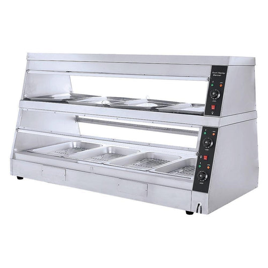 Migsa Hw-6P Vitrina Caliente 2 Niveles Doble Exhibición. 150 cm. - 110 V - Vitrinas Calientes - Migsa - KitchenMax Store
