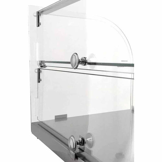 Migsa Rtz-45L Vitrina Exhibidora Neutra Cristal Curvo. 55.4 cm. 45 Lt/1.58 pies - Vitrinas Neutras - Migsa - KitchenMax Store