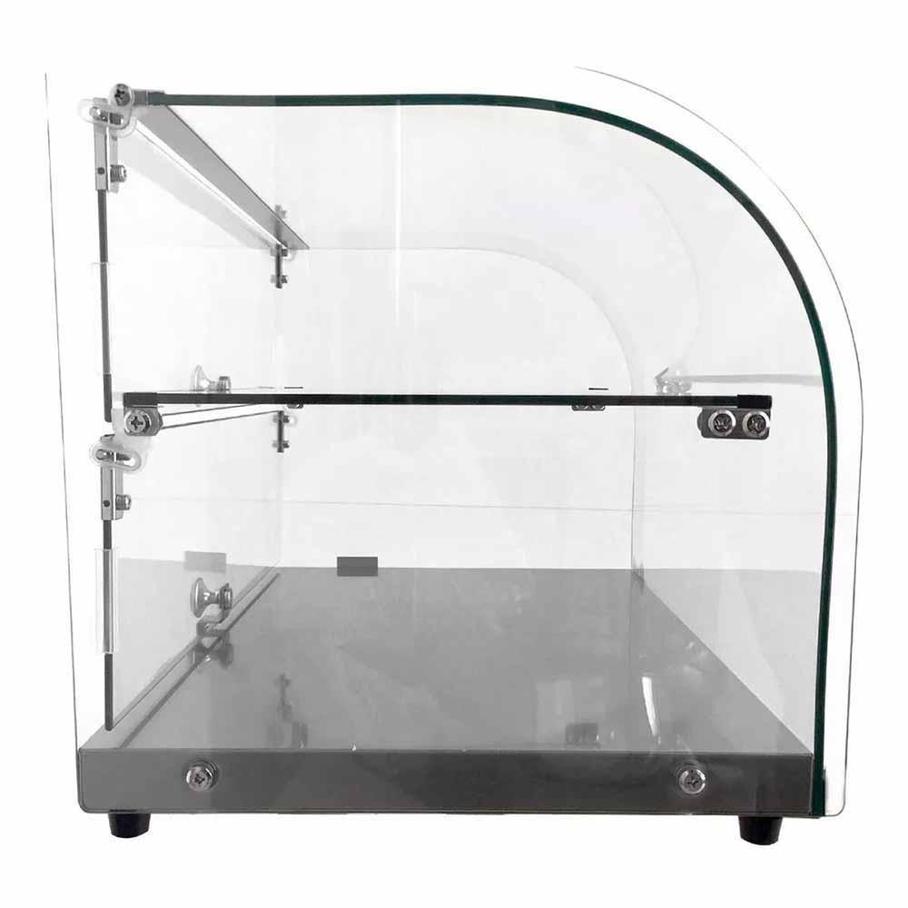 Migsa Rtz-45L Vitrina Exhibidora Neutra Cristal Curvo. 55.4 cm. 45 Lt/1.58 pies - Vitrinas Neutras - Migsa - KitchenMax Store