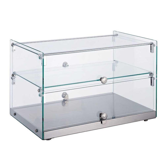 Migsa Rtz-50L Vitrina Exhibidora Neutra Cristal Recto. 55.4 cm. 50 Lts / 1.76 pies. - Vitrinas Neutras - Migsa - KitchenMax Store