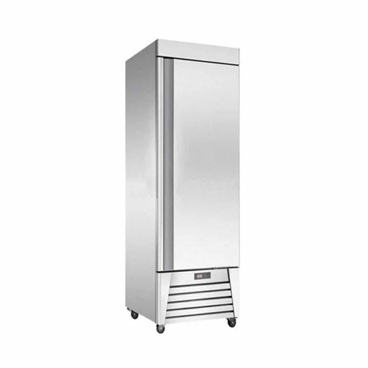 Migsa Ur-27C-1 Refrigerador Vertical con 1 Puerta Sólida abatible, 4 Parrillas y 23 Pies - 651.28 Litros de capacidad.  Acero Inoxidable Gris - Refrigeradores - Migsa - KitchenMax Store