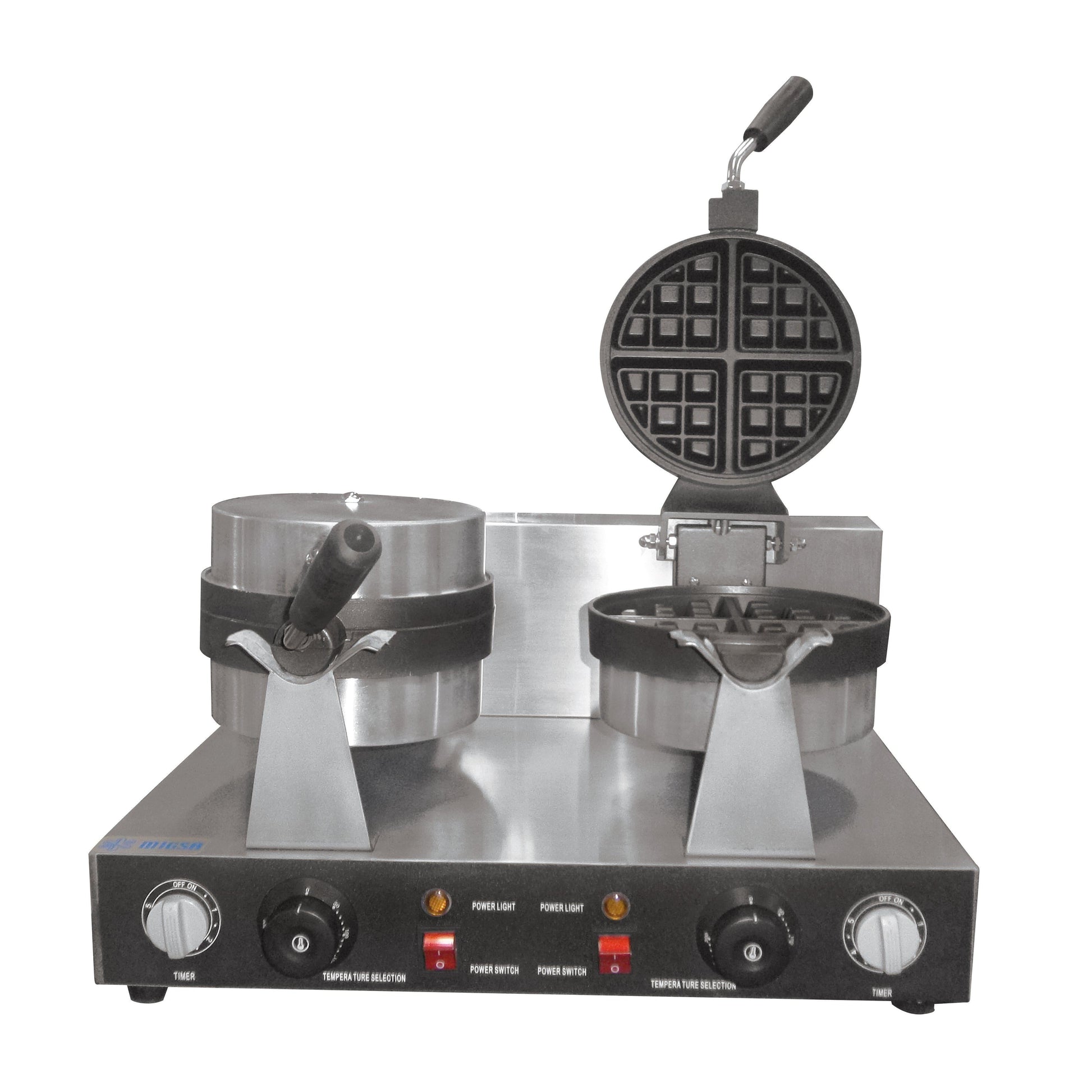 Migsa Uwbx-2 Wafflera Belga Giratoria Doble Eléctrica Acero Inoxidable 120 V - Wafleras - Migsa - KitchenMax Store