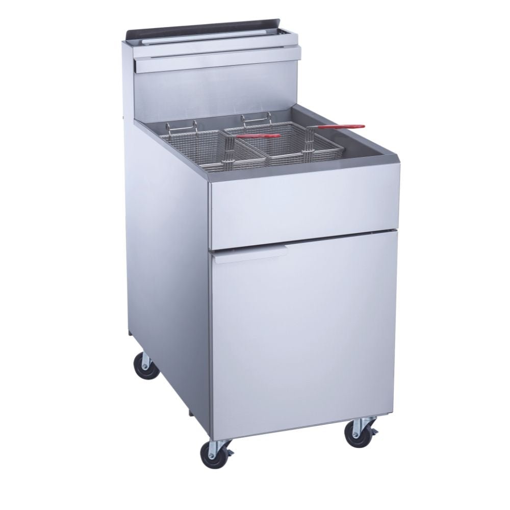 Migsa MGEF-5-MG Freidora Comercial 2 Canastillas Restaurante Cocina Económica Freír Alimentos Freidores Alitas Papas A la Francesa Salchipulpos Pollo Snacks.  KitchenMax.Store. Envíos seguros a todo México. Cotiza hoy mismo.