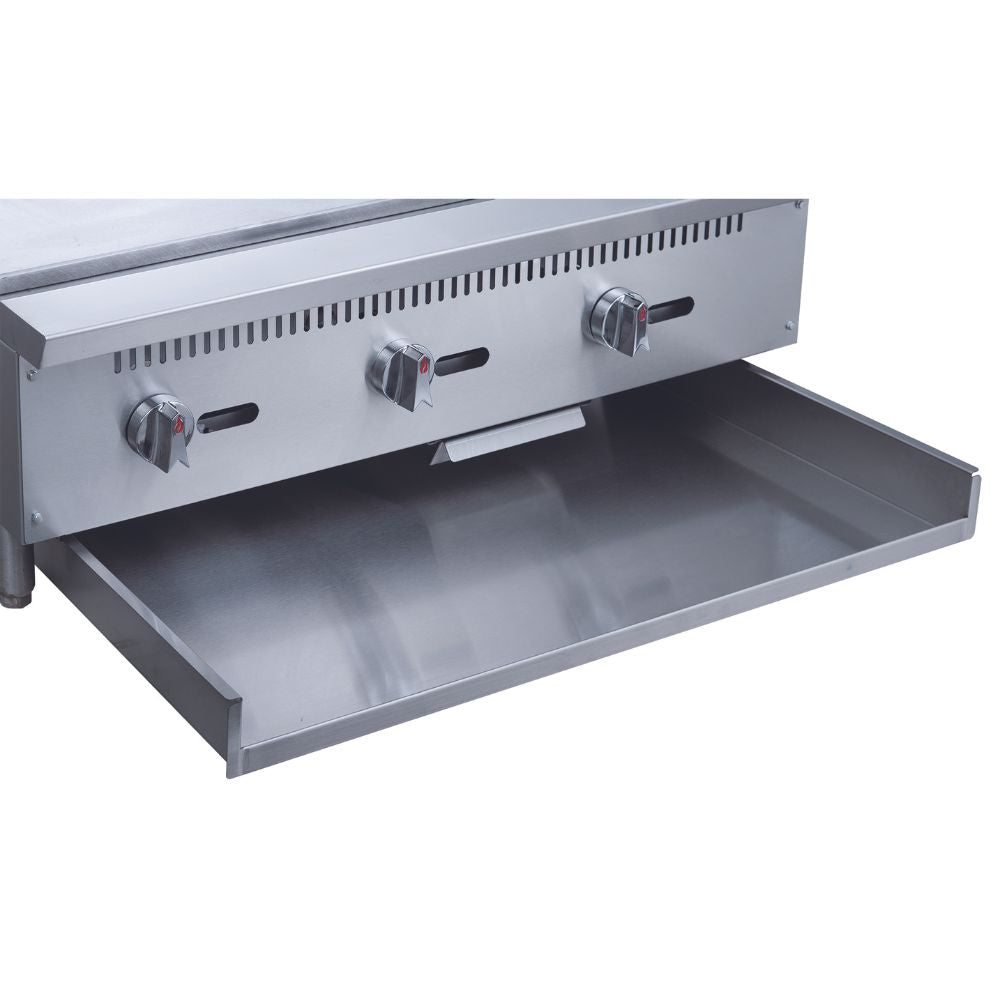 Migsa MGRG-36-MG Plancha Comercial Gas Frente 92 cm Carne Pollo Tacos Hamburguesas Hot Dog Tacos Barbacoa Tacos Dorados Tortas Panini Restaurante Comedor Cocina Industriales Negocio Fonda. KitchenMax.Store. Envíos seguros a todo México. Cotiza hoy mismo.