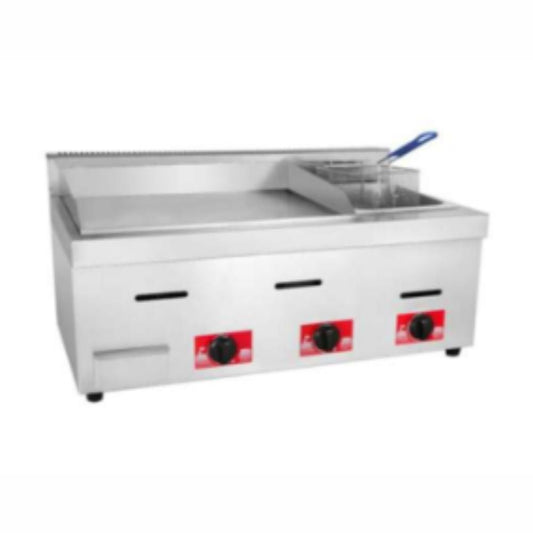 Migsa PFM85SI Plancha Grill Lisa Freidora Gas Frente 85 cm Carne Pollo Tacos Hamburguesas Hot Dog Tacos Barbacoa Tacos Dorados Tortas Panini Restaurante Comedor Cocina Industriales Negocio Fonda Taqueria Cenaduria.  KitchenMax.Store. Envíos seguros a todo México. Cotiza hoy mismo.