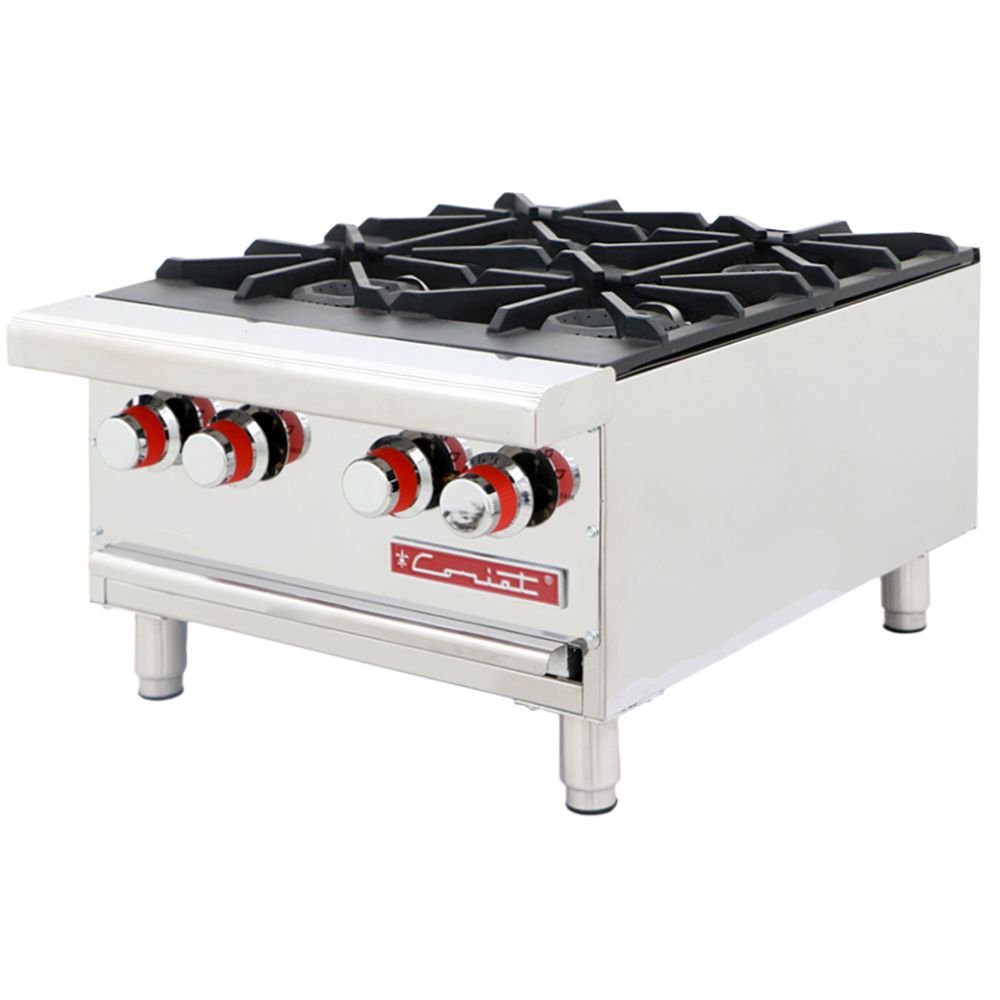 PARRILLA CORIAT PCV-4 DE MESA MASTER | Parrilla | 4 Quemadores | 2 Parrillas en Hierro Fundido | Sobre Cubierta Semi-sellada | Gas | Comisariatos Comida corrida Funerarias Hotelería Cafetería Hospitales Comedores Industriales