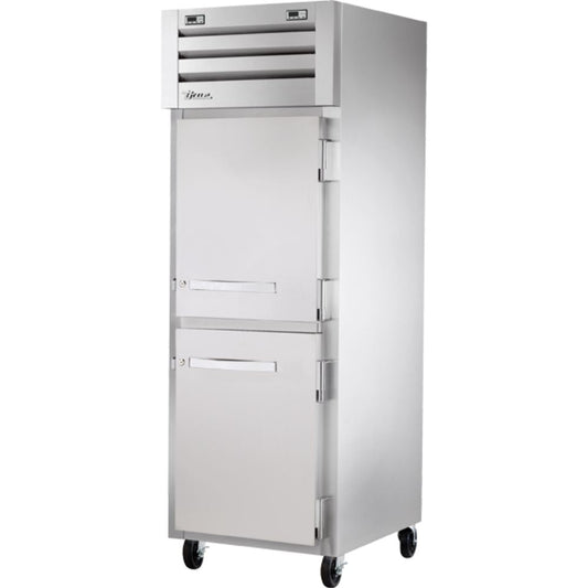 REFRIGERADOR CONGELADOR TRUE STR1DT-2HS-HC | Refrigerador Congelador Vertical Dual | 2 Medias Puertas Solidas | Acero Inoxidable Aluminio | Restaurante Cocina Industrial Restaurante Lácteos Industrial Cocina Cremería Comercios Insumos Carnicería Hotel Panadería Refresquero Latas Bar Abarrotes 