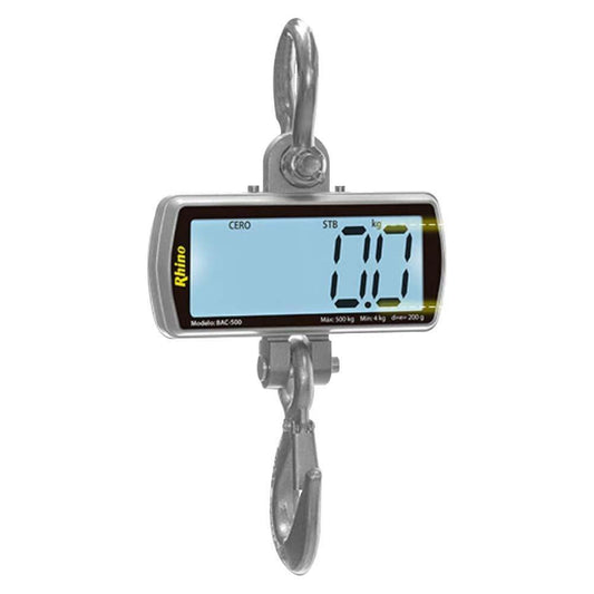 Rhino BAC-500 Báscula Colgante Backlight Control Remoto HOLD 500 kg - Básculas - Rhino - KitchenMax Store