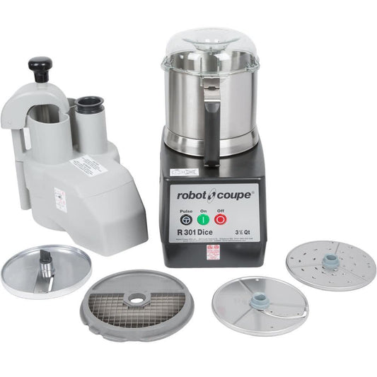 Robot Coupe R301 DICE ULTRA Procesador Alimentos Monofásico Cuchilla Lisa 2 HP - Procesadores Alimentos / Ralladores / Cortadores - Robot Coupe - KitchenMax Store