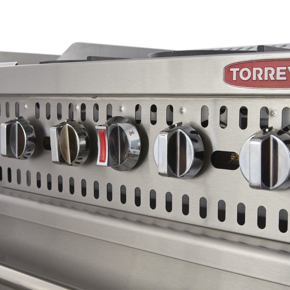 Torrey EST-MA6G CQESTMA6025 Estufa Maestra 4 Quemadores 1 Asador 1 Freidor 1 Gratinador 1 Horno 1 Plancha Acero Inoxidable -  - Torrey - KitchenMax Store