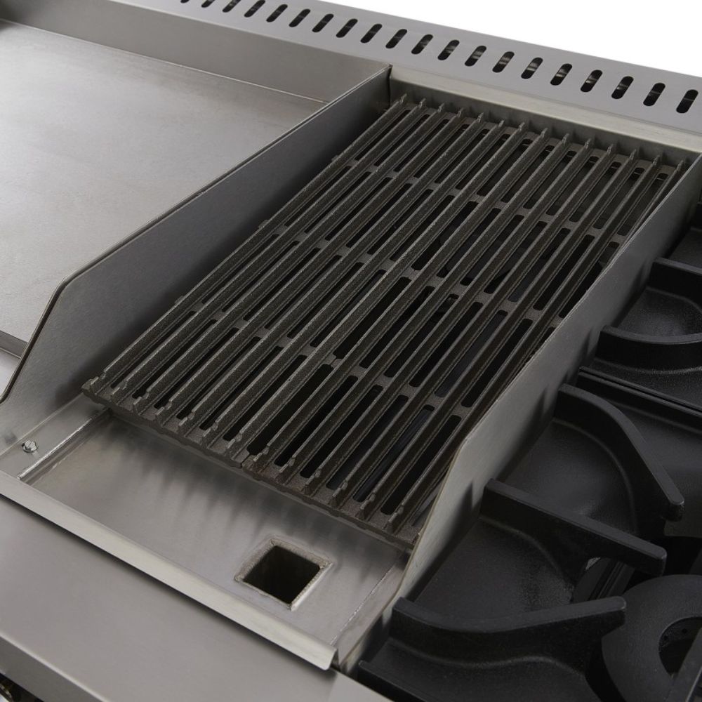 Torrey EST-MA6G CQESTMA6025 Estufa Maestra 4 Quemadores 1 Asador 1 Freidor 1 Gratinador 1 Horno 1 Plancha Acero Inoxidable -  - Torrey - KitchenMax Store