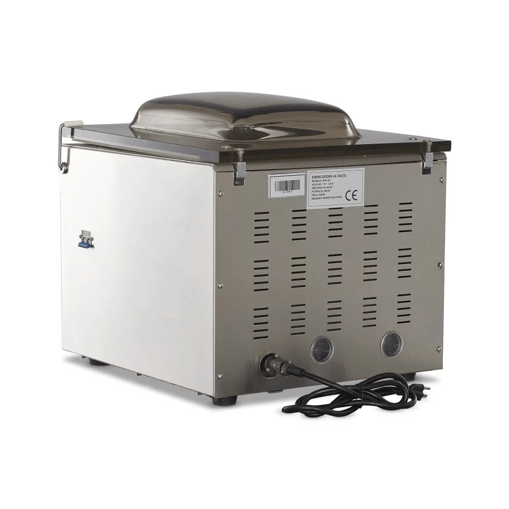Torrey EVB-20 Empacadora al Vacio 20 Metros Cubicos para Tiendas Supermercado Restaurantes Carnicerias Panaderias Hoteles Resorts Alimentos Congelados Servicios Catering Delicatessen Ingredientes Frescos Carnes Aves Pescado Quesos Cereales Frutos Secos Embutidos Industria Alimentaria. KitchenMax.Store. Envíos seguros a todo México. Cotiza hoy mismo.