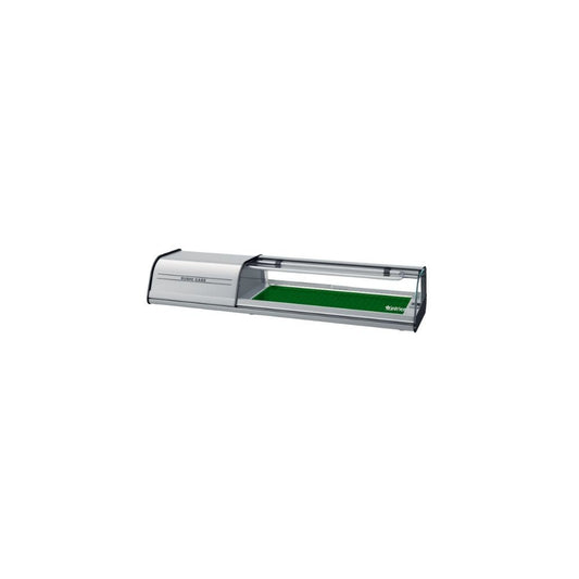 VITRINA INFRICO VSU4P | Vitrina Exhibidora para Sushi | 126.8 cm |  Cristal Curvo | Acero Inoxidable | Sushi Buffet Restaurante Comida China Sushi Cafeteria Restaurante Bares Tiendas Convivencia Buffet Alimentos