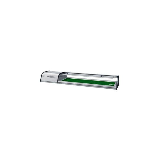 VITRINA INFRICO VSU6P | Vitrina Exhibidora para Sushi | 162 cm |  Cristal Curvo | Acero Inoxidable | Sushi Buffet Restaurante Comida China Sushi Cafeteria Restaurante Bares Tiendas Convivencia Buffet Alimentos