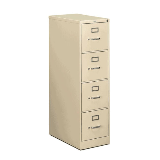 ARCHIVERO OFIK 533 | Archivero Metalico Vertical | Tamaño Carta | 4 Gavetas | Refuerzos Verticales | Jaladera Aluminio | Porta Etiquetas | Cerradura Removible | Interior - 533 - OFIK - NOGAL BEAT - archivero