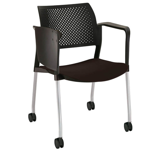 PUPITRE OFFIHO KYOS OHP-324 | Pupitre Mesabanco Butaca | con Rodajas | Paleta Lateral Abatible | Negro | Polipropileno | Interior | Universidad Aula Capacitación